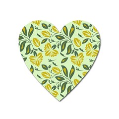 Folk Floral Pattern  Abstract Flowers Surface Design  Seamless Pattern Heart Magnet by Eskimos