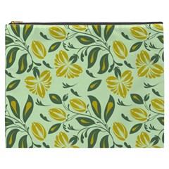 Folk Floral Pattern  Abstract Flowers Surface Design  Seamless Pattern Cosmetic Bag (xxxl) by Eskimos