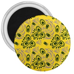 Folk Floral Pattern  Abstract Flowers Surface Design  Seamless Pattern 3  Magnets by Eskimos