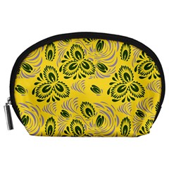 Folk Floral Pattern  Abstract Flowers Surface Design  Seamless Pattern Accessory Pouch (large) by Eskimos