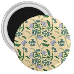 Folk Floral Pattern  Abstract Flowers Surface Design  Seamless Pattern 3  Magnets by Eskimos