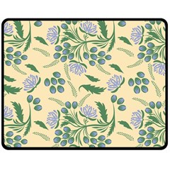 Folk Floral Pattern  Abstract Flowers Surface Design  Seamless Pattern Double Sided Fleece Blanket (medium)  by Eskimos