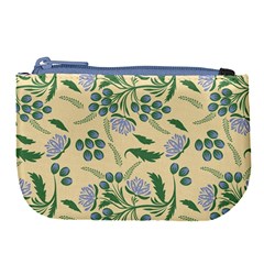 Folk Floral Pattern  Abstract Flowers Surface Design  Seamless Pattern Large Coin Purse by Eskimos