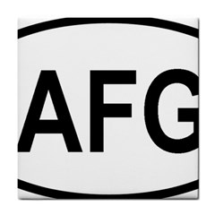 Afghanistan Afg Oval Sticker Tile Coaster
