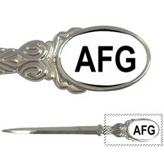 Afghanistan Afg Oval Sticker Letter Opener by abbeyz71