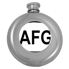 Afghanistan Afg Oval Sticker Round Hip Flask (5 Oz) by abbeyz71