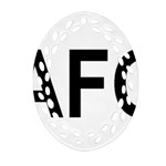 Afghanistan AFG Oval Sticker Oval Filigree Ornament (Two Sides) Back