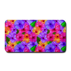 Watercolor Flowers  Multi-colored Bright Flowers Medium Bar Mats by SychEva