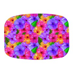 Watercolor Flowers  Multi-colored Bright Flowers Mini Square Pill Box by SychEva