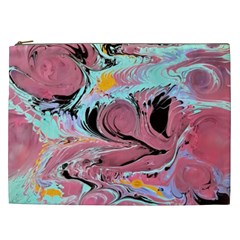 Abstract Marble Cosmetic Bag (xxl) by kaleidomarblingart
