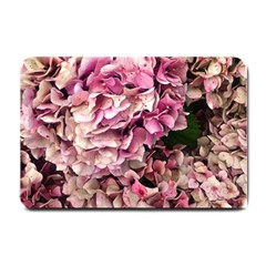 Pink Hydrangea Small Doormat  by kaleidomarblingart
