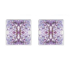 Intricate Lilac Cufflinks (square) by kaleidomarblingart