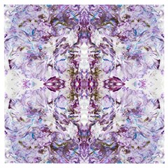 Intricate Lilac Wooden Puzzle Square by kaleidomarblingart