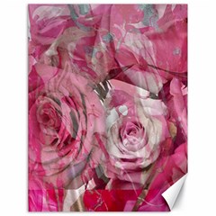 Roses Marbling  Canvas 18  X 24  by kaleidomarblingart