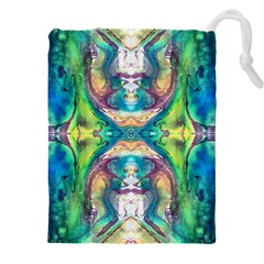 Velvet Repeat Drawstring Pouch (5xl) by kaleidomarblingart