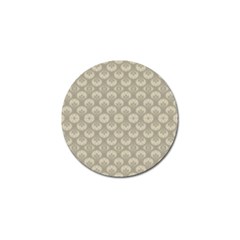 Bright Silver Flowers Motif Pattern Golf Ball Marker (4 Pack) by dflcprintsclothing