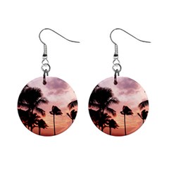 Palm Trees Mini Button Earrings by LW323
