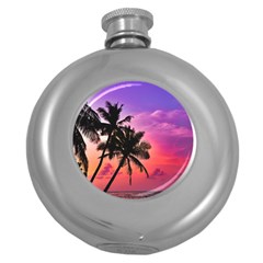 Ocean Paradise Round Hip Flask (5 Oz) by LW323