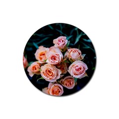 Sweet Roses Rubber Coaster (round)  by LW323