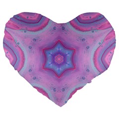 Cotton Candy Large 19  Premium Heart Shape Cushions by LW323