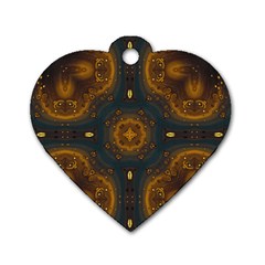 Midnight Romance Dog Tag Heart (two Sides) by LW323