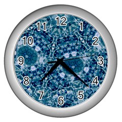 Blue Heavens Wall Clock (silver) by LW323