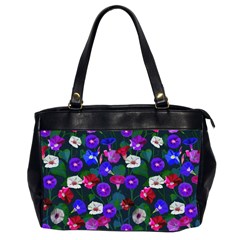 Watercolor Flowers  Bindweed  Liana Oversize Office Handbag (2 Sides) by SychEva