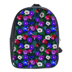 Watercolor Flowers  Bindweed  Liana School Bag (xl) by SychEva