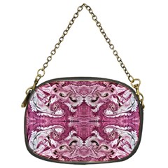 Pink Marbling Symmetry Chain Purse (one Side) by kaleidomarblingart