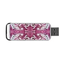 Pink Marbling Symmetry Portable Usb Flash (two Sides) by kaleidomarblingart