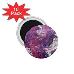 Violet Feathers 1 75  Magnets (10 Pack)  by kaleidomarblingart