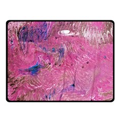Pink Feathers Fleece Blanket (small) by kaleidomarblingart