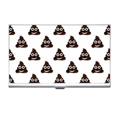 Happy Poo Pattern, Funny Emoji, Emoticon Theme, Vector Business Card Holder by Casemiro