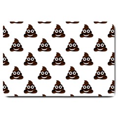 Happy Poo Pattern, Funny Emoji, Emoticon Theme, Vector Large Doormat  by Casemiro