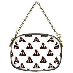 Happy Poo Pattern, Funny Emoji, Emoticon Theme, Vector Chain Purse (two Sides) by Casemiro