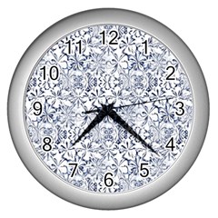Pretty Porcelain Wall Clock (silver) by MRNStudios