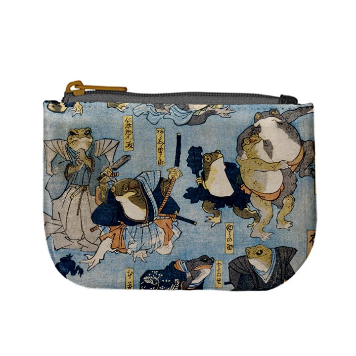 Famous heroes of the kabuki stage played by frogs  Mini Coin Purse