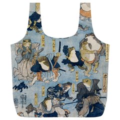 Famous Heroes Of The Kabuki Stage Played By Frogs  Full Print Recycle Bag (xl) by Sobalvarro