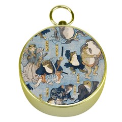 Famous Heroes Of The Kabuki Stage Played By Frogs  Gold Compasses by Sobalvarro