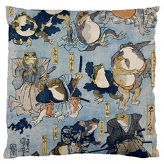 Famous Heroes Of The Kabuki Stage Played By Frogs  Standard Flano Cushion Case (two Sides) by Sobalvarro