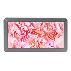 Cherry Blossom Cascades Abstract Floral Pattern Pink White  Memory Card Reader (mini) by CrypticFragmentsDesign