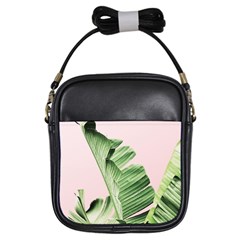 Palm Leaves On Pink Girls Sling Bag by goljakoff