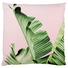 Palm Leaves On Pink Large Cushion Case (one Side) by goljakoff