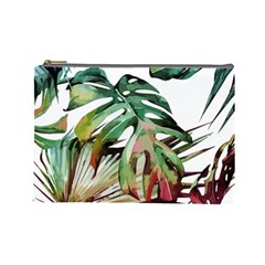Tropical Leaves Cosmetic Bag (large) by goljakoff