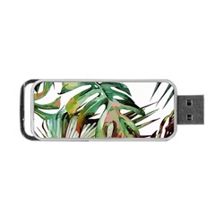 Tropical Leaves Portable Usb Flash (two Sides) by goljakoff