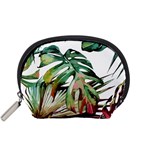 Tropical leaves Accessory Pouch (Small) Front