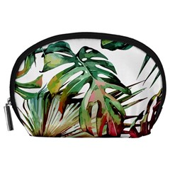 Tropical Leaves Accessory Pouch (large) by goljakoff