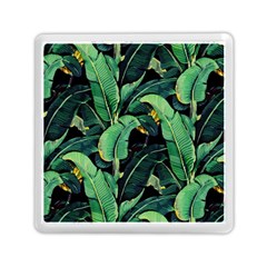 Night Banana Leaves Memory Card Reader (square) by goljakoff