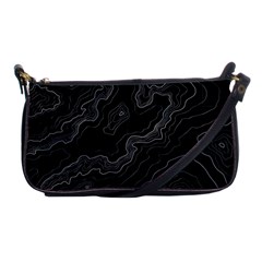 Topography Map Shoulder Clutch Bag by goljakoff