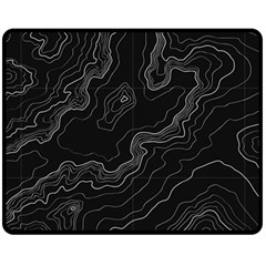 Topography Map Fleece Blanket (medium)  by goljakoff